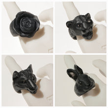 Cargar imagen en el visor de la galería, Anillos negro