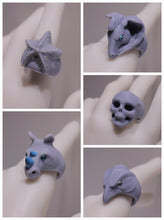 Cargar imagen en el visor de la galería, Anillos gris Sólido texturizado
