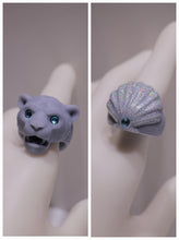 Cargar imagen en el visor de la galería, Anillos gris Sólido texturizado
