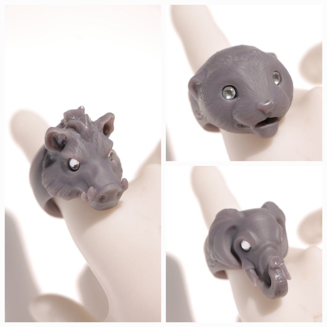 Anillos Gris ratón