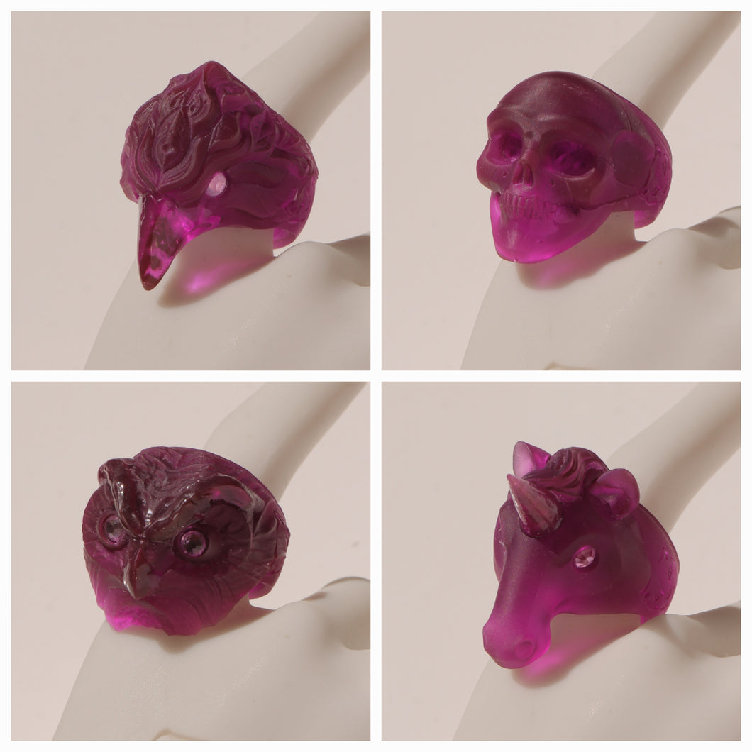 Anillos Violeta translúcido