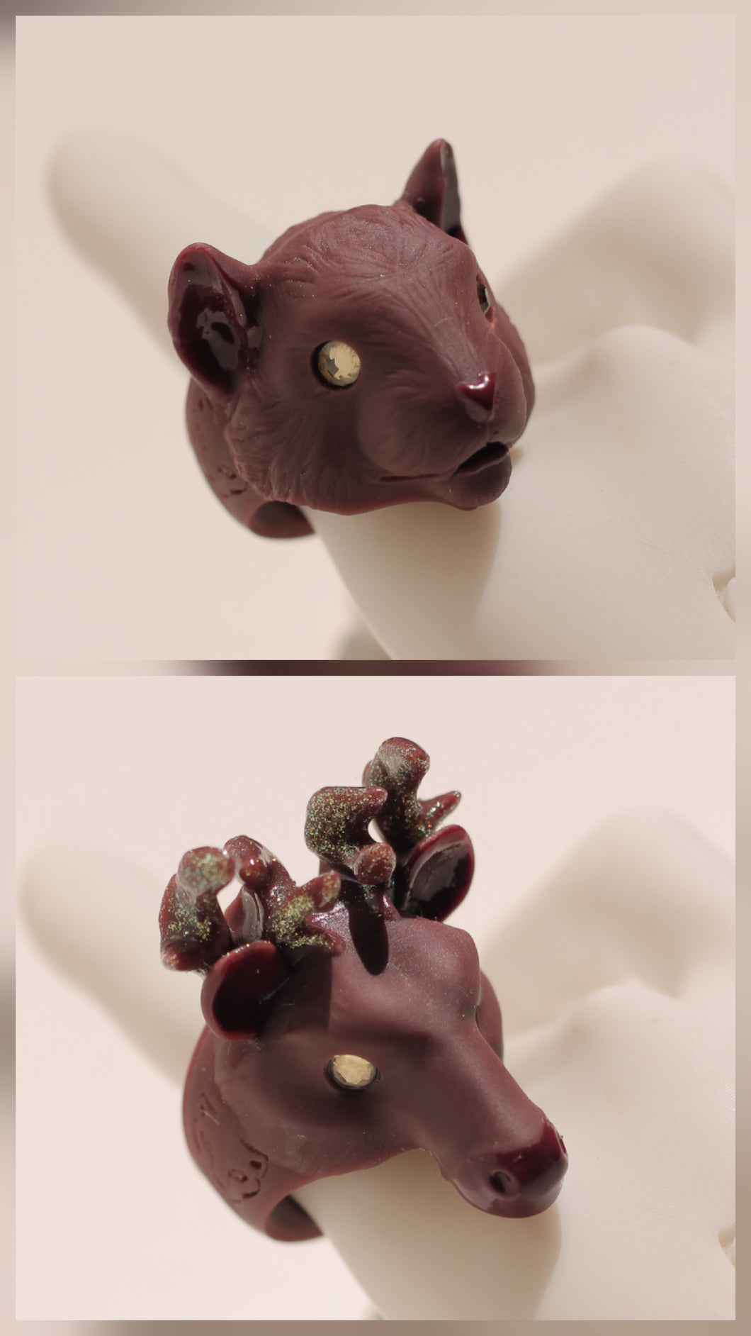 Anillos  Reno / Ardilla Chocolate