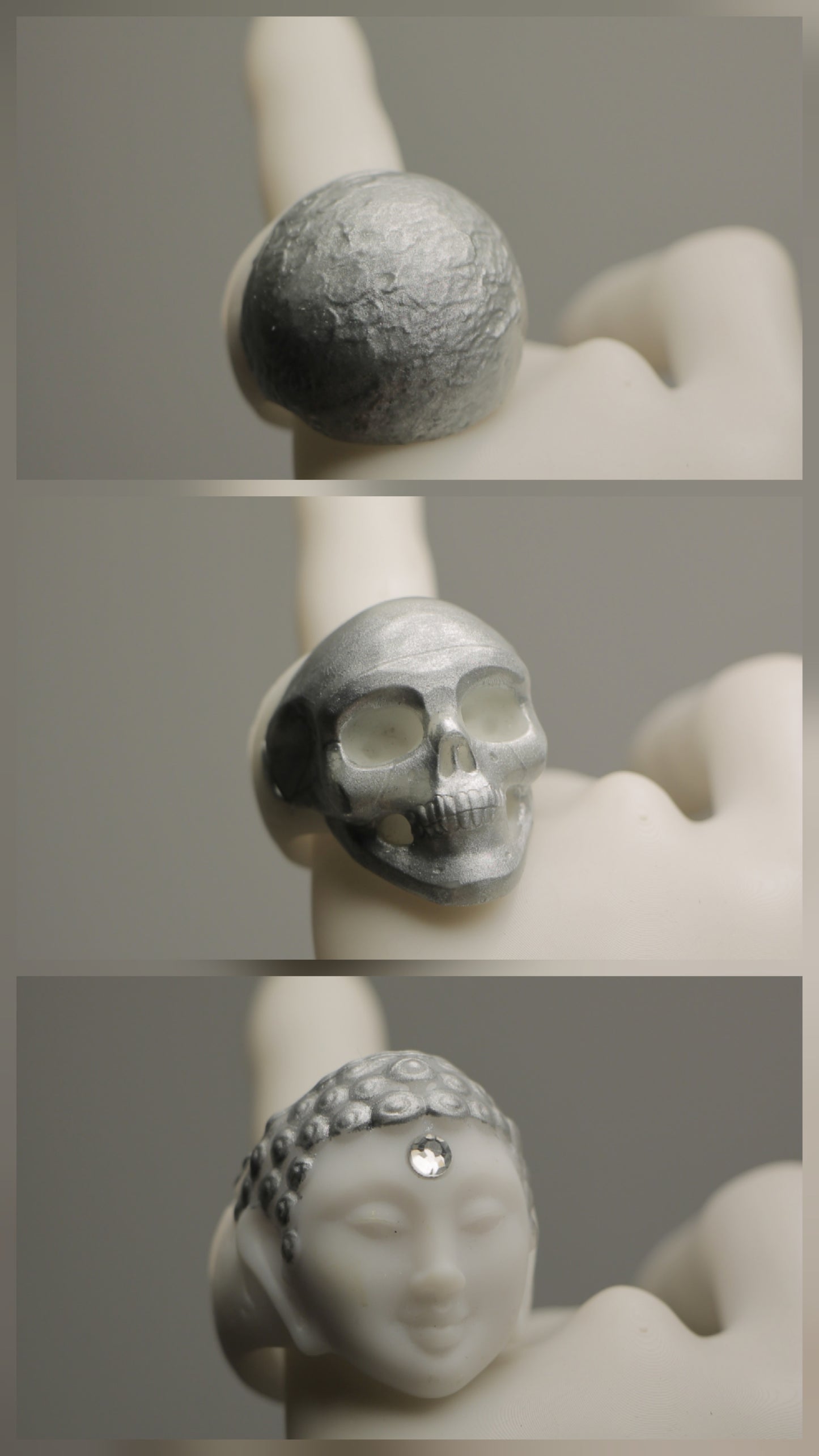 Anillos Blanco plateado