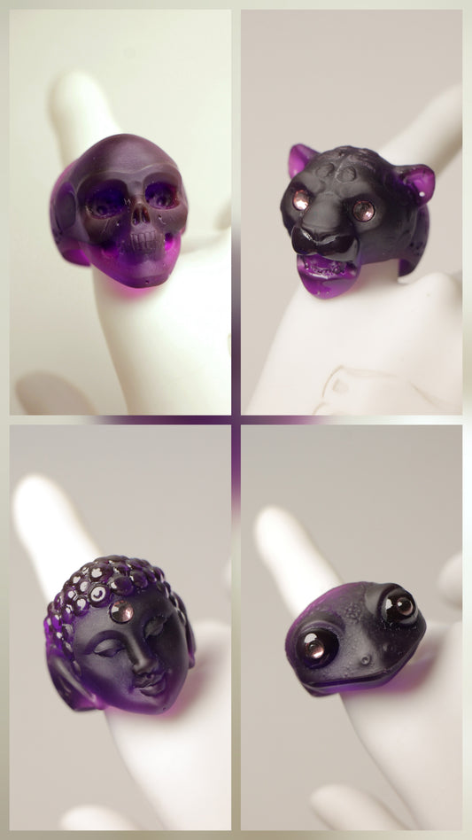 Anillos Violeta translúcido