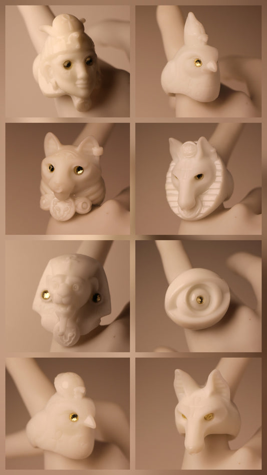 Anillos Egipcios Blanco